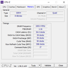 CPU-Z system info: Memory