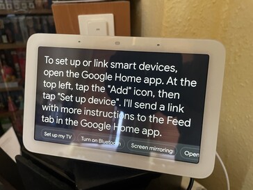 The Google Home Hub only helps with the setup to a limited extent.