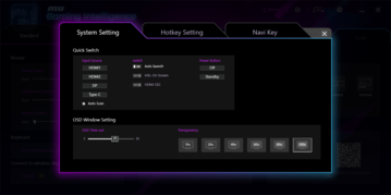 System settings