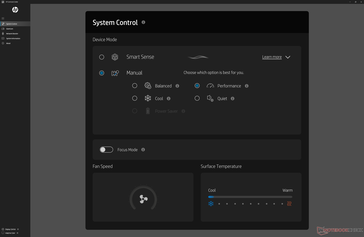 HP Command Center settings