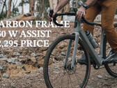 Ride1Up has announced the CF Racer1 as a relatively modest electric gravel and road bike focussed on light weight and affordability. (Image source: Ride1Up - edited)
