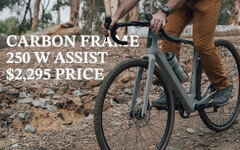 Ride1Up has announced the CF Racer1 as a relatively modest electric gravel and road bike focussed on light weight and affordability. (Image source: Ride1Up - edited)