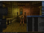 TombForge editor interface showing a test scene rendered in-engine with material and asset panels visible (Image: Tiernan Watson via X)
