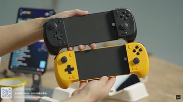 The Ayaneo Gaming Pad will have an optional telescopic controller that connects via USB-C. (Image source: Ayaneo)