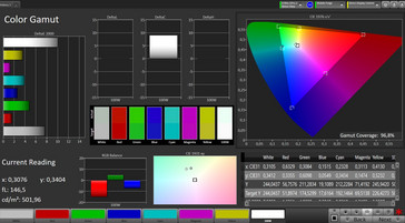 CalMAN - color space coverage