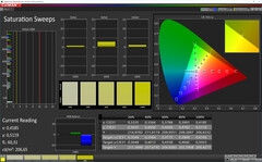 CalMAN: Colour Saturation – Natural colour mode, sRGB target colour space
