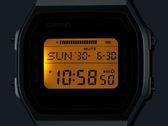 Casio watch dial, up close