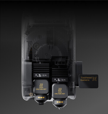 The single printhead features a dual-nozzle design