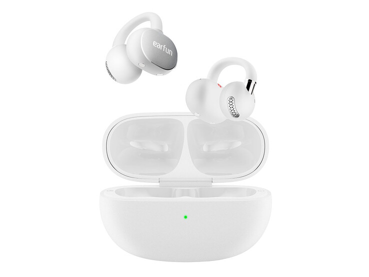 The EarFun Clip 2 earbuds come in white (shown) or black. (Image source: EarFun)