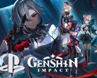 Genshin Impact banner with PlayStation logo shown (Image source: HoYoverse, Sony PlayStation with edits)