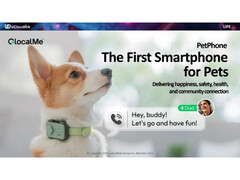 A promotional image for GocalMe's PetPhone, a smartphone designed for pets. (Image Source: ucloudlink)
