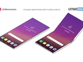 LG's futuristic foldable flip-phone design concept. (Source: Let's Go Digital)