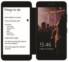 A Lumia 640 smartphone was used in the demo for the Display Cover. (Source: Microsoft/Twitter)