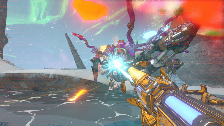 Mycopunk's cel-shaded visuals are strongly reminiscent of Borderlands.