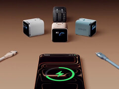 The 45W fast charger offers adaptive charging feature for multiple Apple devices. Pictured: a promo picture of the adapter. (Image source: Anker)