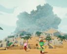 In Peak, you scale mountains with your friends. It's harder than it sounds. Pictured - an official ingame screenshot. (Image source: Steam)
