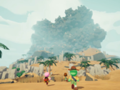 In Peak, you scale mountains with your friends. It's harder than it sounds. Pictured - an official ingame screenshot. (Image source: Steam)