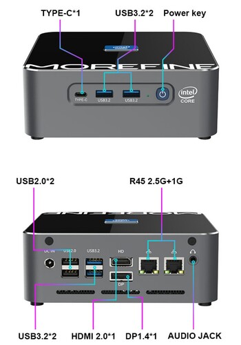 Ports on the Morefine S600 Apex Engineer