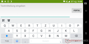 Using the Kika keyboard in landscape mode