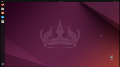 The GNOME desktop of Ubuntu 24.04 directly after installation (Image: Canonical).