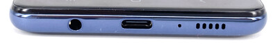 Bottom: 3.5 mm audio port, USB-C port, speaker