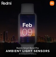 The Redmi Smart Band Pro will launch outside China on February 9. (Image source: Xiaomi)