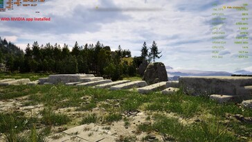 The Talos Principle 2 performance regression with Nvidia app. (Image source: Sebastian Castellanos)