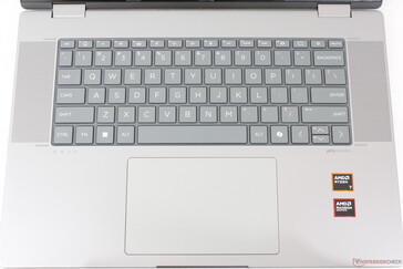 Keyboard layout now includes the ever-important Co-Pilot key. A two-level white backlight comes standard