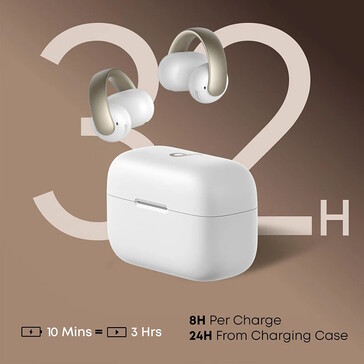 The AeroClip are supposed to last 32 hours in total (Image source: Anker)