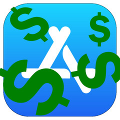 The App Store is a money-making machine. (Image: App Store logo w/ edits)