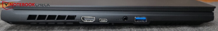 Left: HDMI, USB-C 3.0, 3.5 mm headset, USB-A 3.0