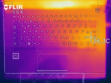 Heat generation top side (idle)