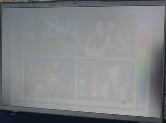 Weak, direct sunlight is enough to make content unrecognizable.