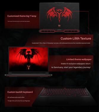 Lenovo Legion Y9000P Diablo IV gaming laptop targets Diablo fans. (Image source: Lenovo via Weibo)