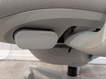 Battery slotted into the base of the seat.