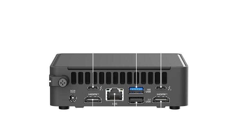 A wide range of ports are available on the mini-PC (Image source: Simply NUC)