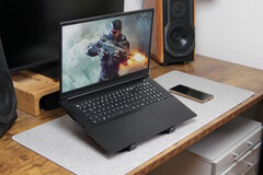 XMG Apex 17 (M25) on a desk