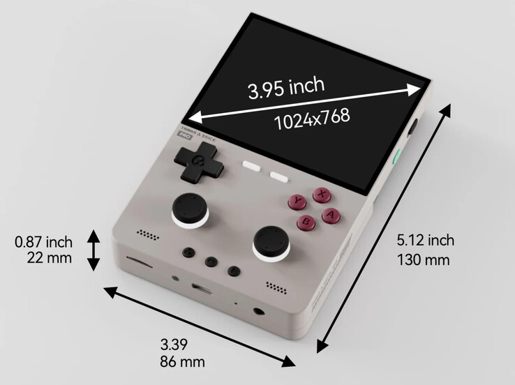 The TrimUI Brick Pro is slightly taller and wider than previous TrimUI Brick handhelds.