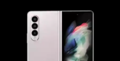 The Galaxy Z Fold3 in one of its alleged new colors. (Source: Twitter)