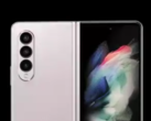 The Galaxy Z Fold3 in one of its alleged new colors. (Source: Twitter)