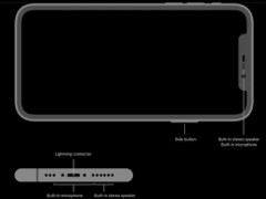 Both speakers in this iPhone XS Max diagram should function to play audio. (Source: iphonefaqs.com)