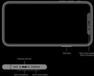 Both speakers in this iPhone XS Max diagram should function to play audio. (Source: iphonefaqs.com)