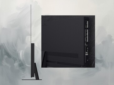 Side view and connectivity of 83-inch LG C5 OLED TV is shown