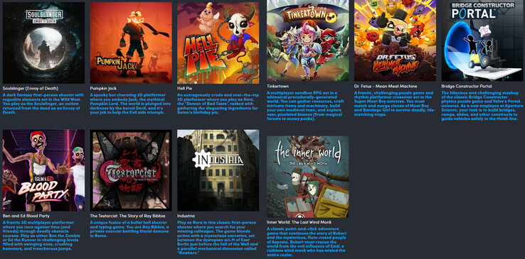 All the games included in the Headup Games bundle (Image source: Humble Bundle)