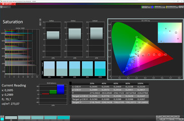 Color saturation (target color space: sRGB; profile: Natural)