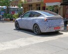 A camouflaged Tesla Model Y spotted in India ahead of launch (Image source: shameelck on Reddit)