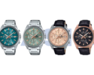From left to right, the Casio Edifice EFV-610DE-2A, EFV-610DE-3A, EFV-610EL-5A, and EFV-610ECL-1A. (Image source: Casio)
