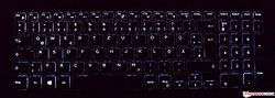Keyboard of the Dell G3 17 3779 (illuminated)