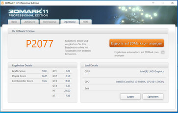 3DMark 11 (battery power)