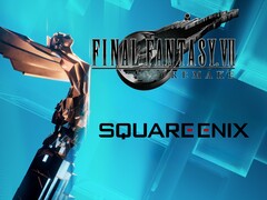 Final Fantasy 7 Remake logo next to The Game Awards statue (Image source: The Game Awards, Square Enix with edits)